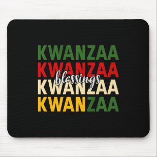 Peace Love Kwanzaa Blessings Christmas African Hol Mouse Pad