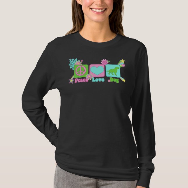 Peace Love Labrador Retriever    T-Shirt (Front)