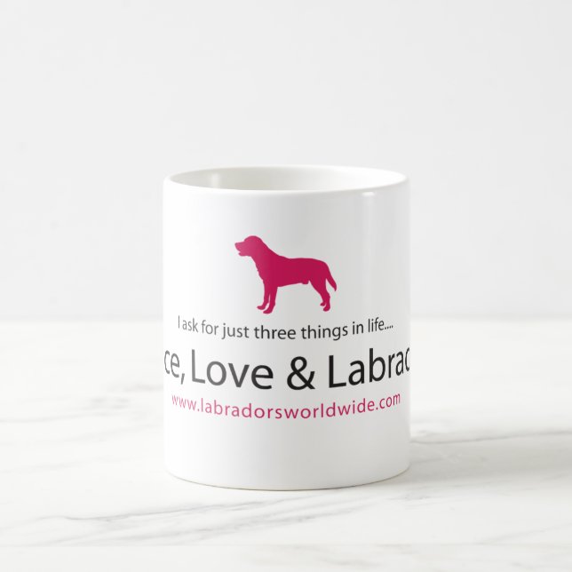 Peace, Love & Labradors Coffee Mug (Center)