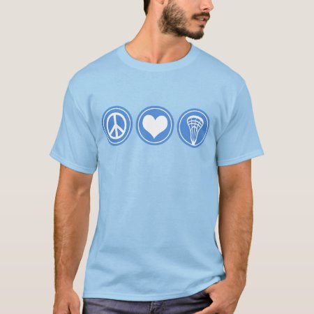 Peace Love Lacrosse Blue Tie Dye Shirt
