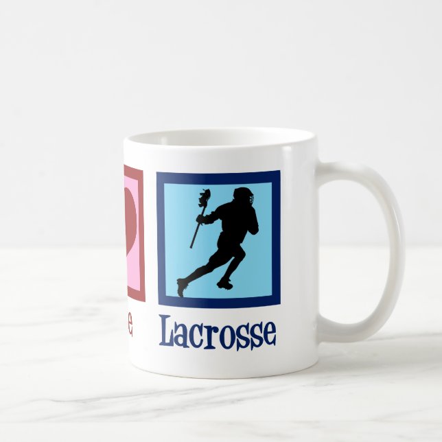 Peace Love Lacrosse Coffee Mug (Right)