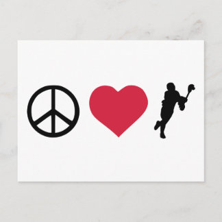 Peace, Love & Lacrosse Postcard