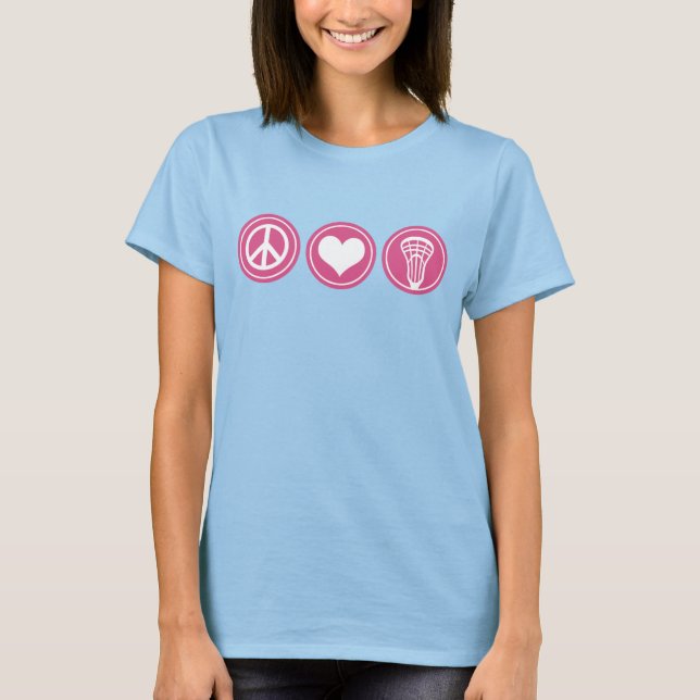 Peace Love Lacrosse Tie Dye female shirt (Front)