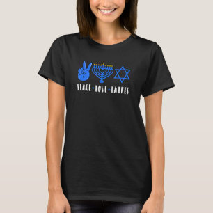 Peace Love Latkes  Hanukkah Chanukah Jewish T-Shirt