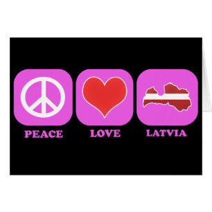 Peace Love Latvia Cards