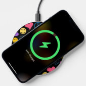 Peace Love Laugh Black Wireless Charger (Phone)