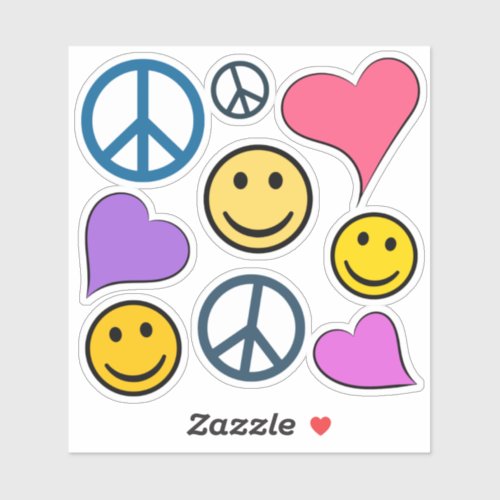 Peace Love Laugh Cute Sticker