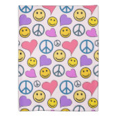 Peace Love Laugh Pattern Duvet Cover (Back)