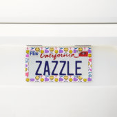 Peace Love Laugh Pattern License Plate Frame (On Car)