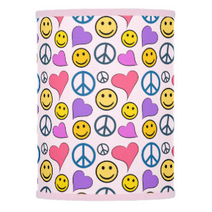 Peace Love Laugh Pattern Table Lamp