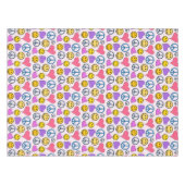 Peace Love Laugh Pattern Tablecloth (Front (Horizontal))