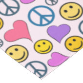 Peace Love Laugh Pattern Tablecloth (Angled)