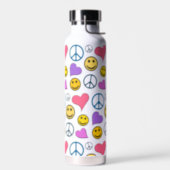 Peace Love Laugh Water Bottle (Left)