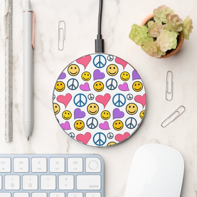 Peace Love Laugh Wireless Charger (Desk)