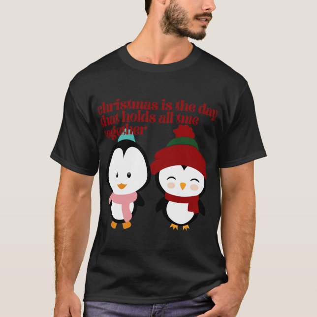 PEACE LOVE LAUGHTER FAMILY CELEBRATION CHRISTMAS   T-Shirt (Front)