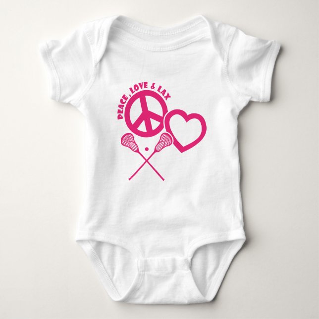 PEACE-LOVE-LAX BABY BODYSUIT (Front)