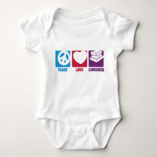 Peace Love Libraries Baby Outfit Bodysuit