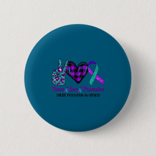 Peace Love Life Suicide Awareness Womens Semi Colo Button