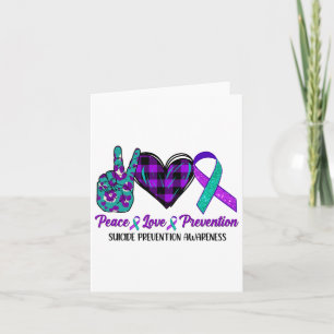 Peace Love Life Suicide Awareness Womens Semi Colo Card