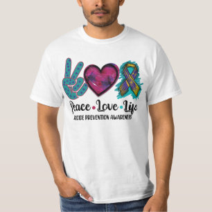 Peace Love Life Suicide Prevention Awareness T-Shirt