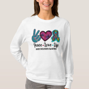 Peace Love Life Suicide Prevention Awareness T-Shirt