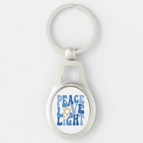 Peace LoveLight to Israel message Metal Keychain