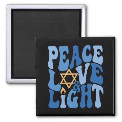 Peace LoveLight to Israel message Square Magnet 