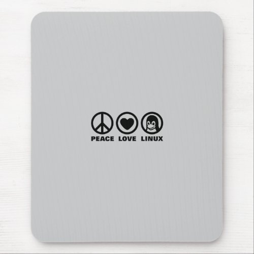 Peace Love Linux Mouse Pad