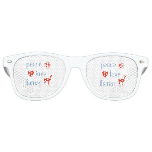 Peace Love Llamas Retro Sunglasses