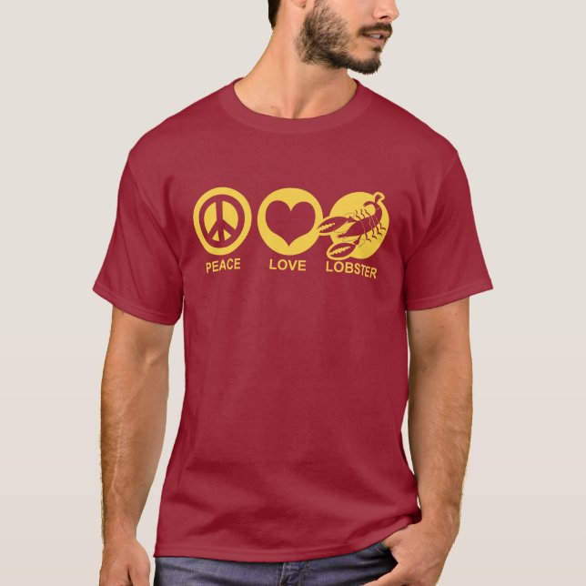 Peace Love Lobster T-Shirt (Front)