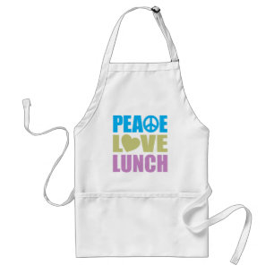 Peace Love Lunch Adult Apron