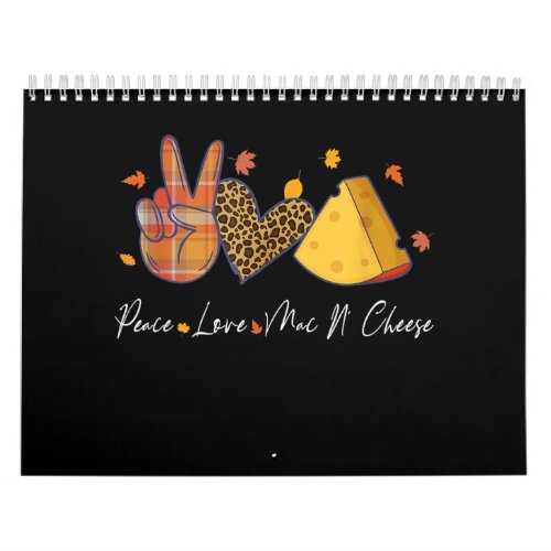 Peace Love Mac N Cheese Halloween Thanksgiving Calendar