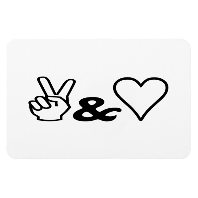 Peace & Love Magnet (Horizontal)
