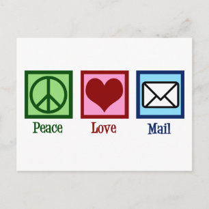 Peace Love Mail Postcard