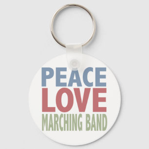 Peace Love Marching Band Keychain