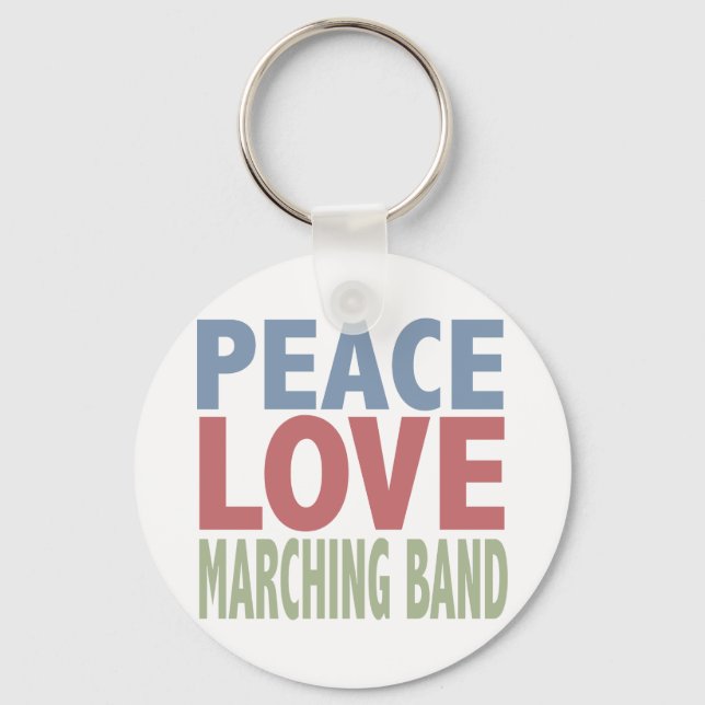 Peace Love Marching Band Keychain (Front)