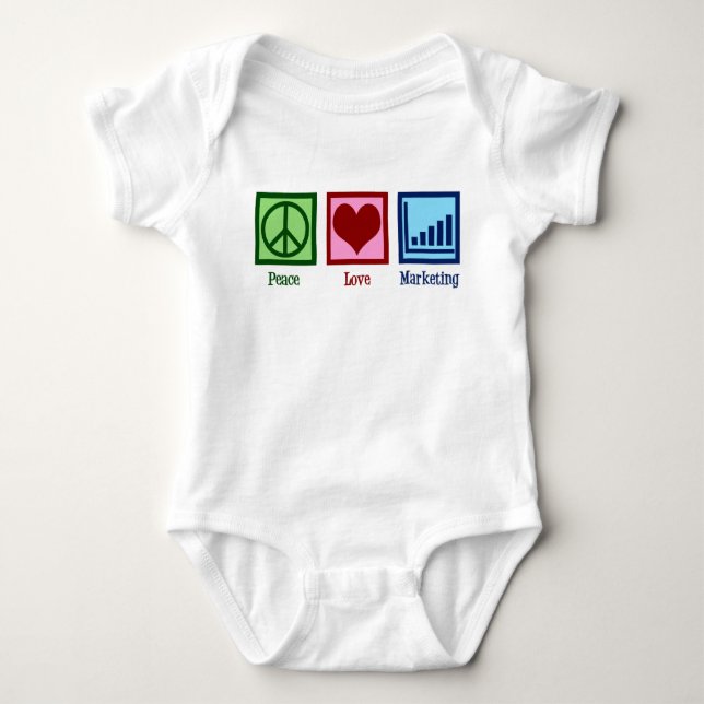 Peace Love Marketing Baby Bodysuit (Front)