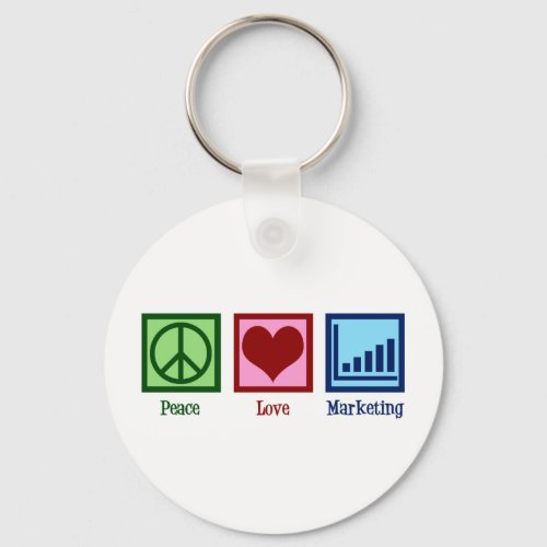 Peace Love Marketing Keychain