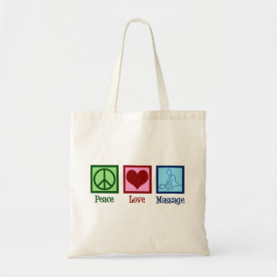 Peace Love Massage Therapy Tote Bag