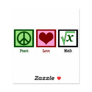 Peace Love Math Sticker