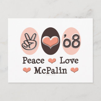 Peace Love McPalin Postcard 08