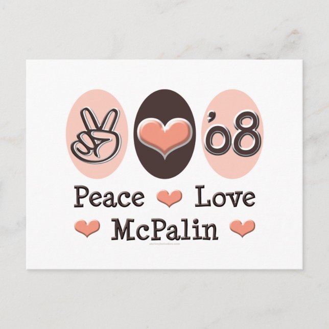 Peace Love McPalin Postcard 08 (Front)
