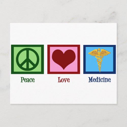 Peace Love Medicine Postcard