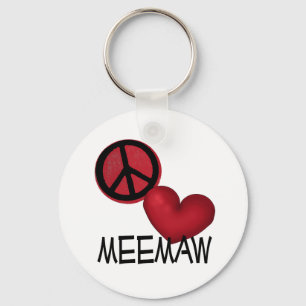 Peace Love MeeMaw Keychain