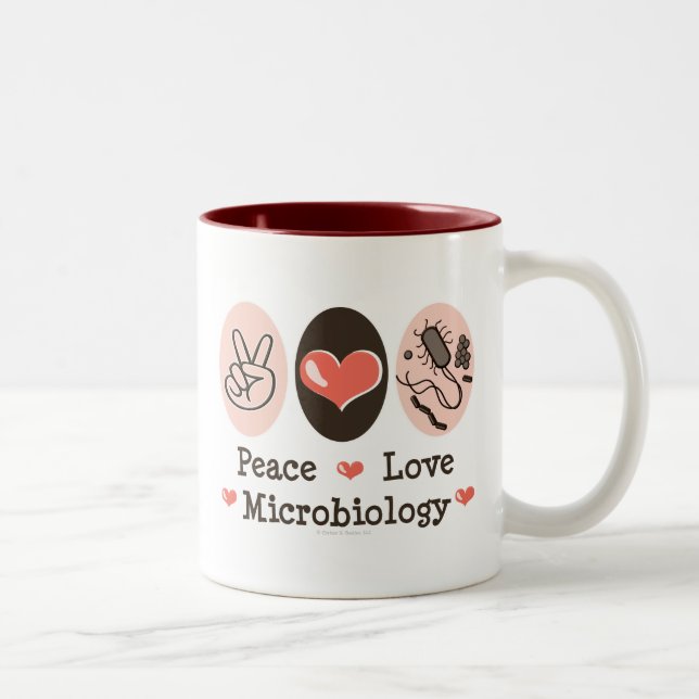 Peace Love Microbiology Mug (Right)