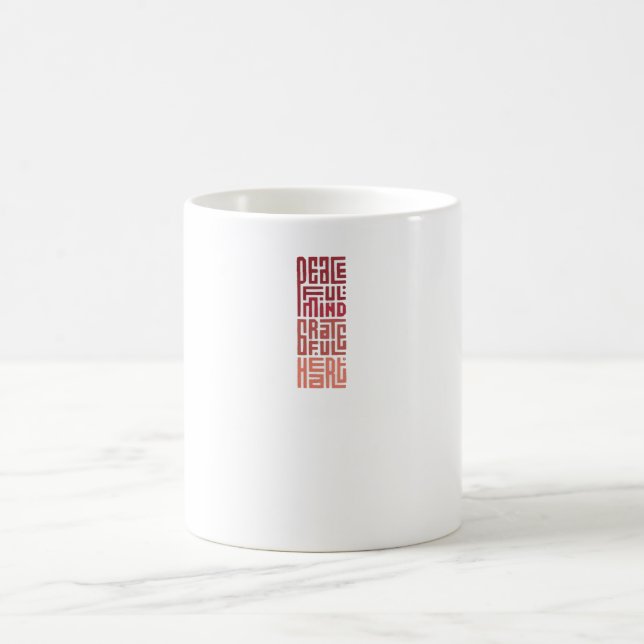 peace love mind create soul heart coffee mug (Center)