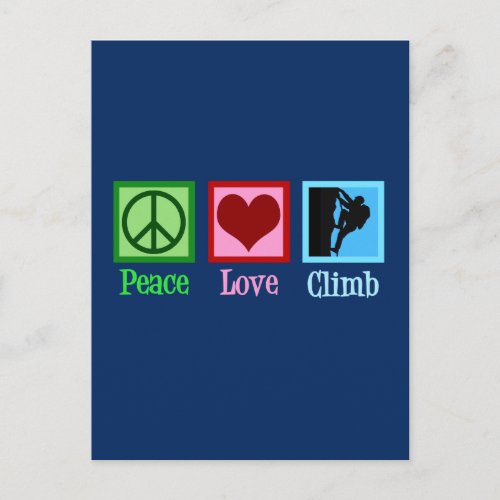 Peace Love Mountain Climbing Postcard