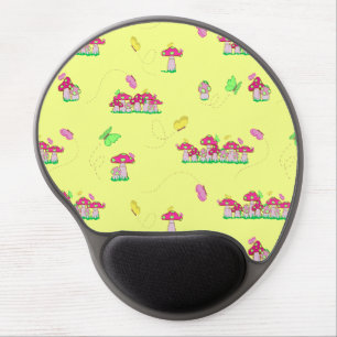 Peace Love Mushrooms Gel Mouse Pad