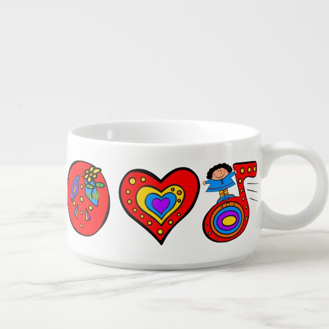 Peace, Love, Music Bowl (Left)