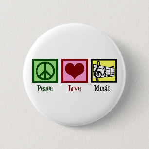 Peace Love Music Button